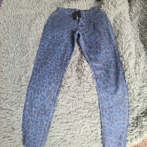 Leopard print jeans